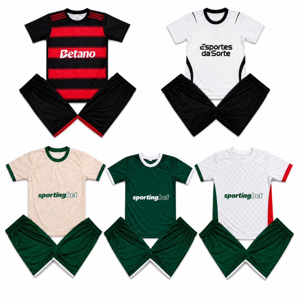 Conjunto Infantil Esportivo Camiseta + Short Futebol