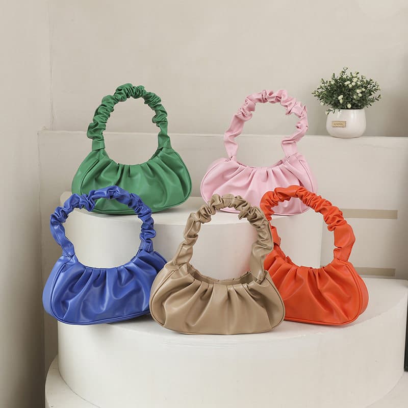 bolsa transversal feminino bolsa feminina Bolsa Nuvem Enrugada De Ombro Moderna Francesa