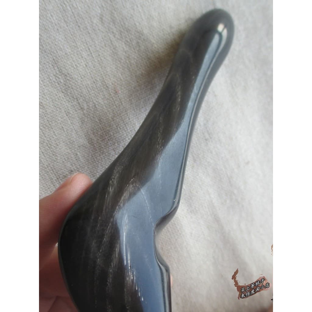 Boutique Natural chifre de búfalo tendão vara beleza vara tendão vara Facial olho raspagem placa cabeça redonda apontou