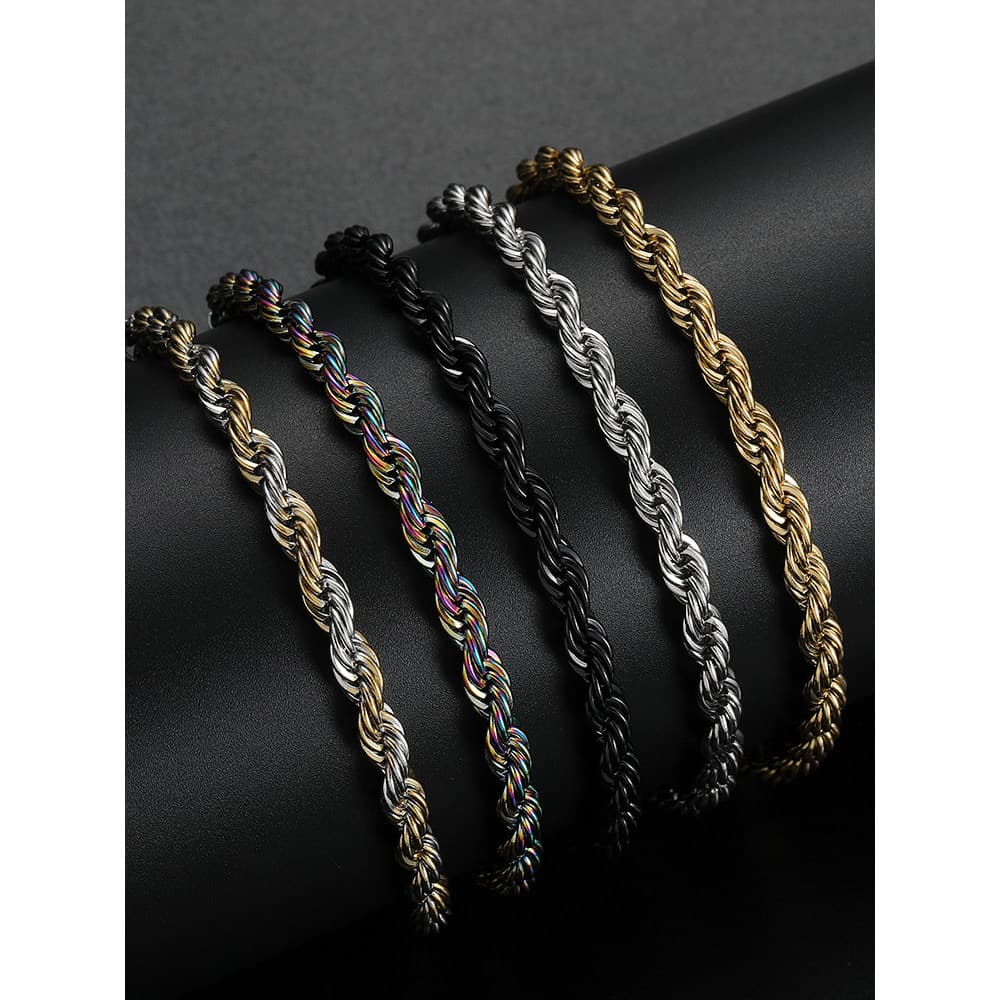 pulseira pulseira masculina Moda titânio masculino multicolorido torção pulseira elegante único All-Match acessórios pul