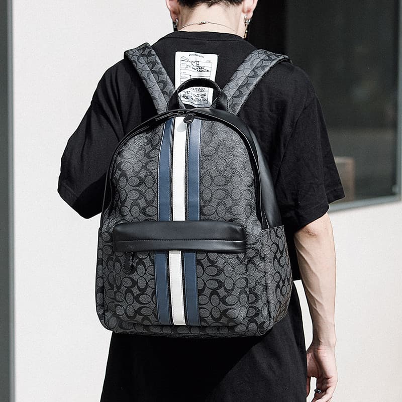 Homens All-Match mochila de couro Casual saco de escola saco de computador viagem na moda novo estilo estação europeia m