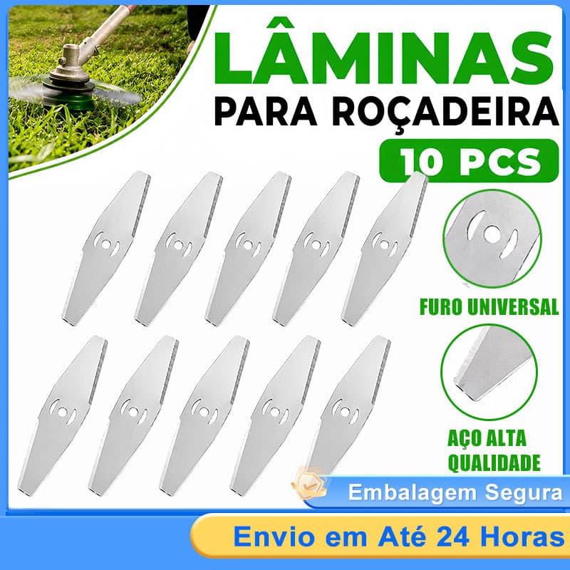 Kit 10 Peças Lâminas Para Cortador Grama Lâminas Para Aparador De Grama Acessórios Para Capinador