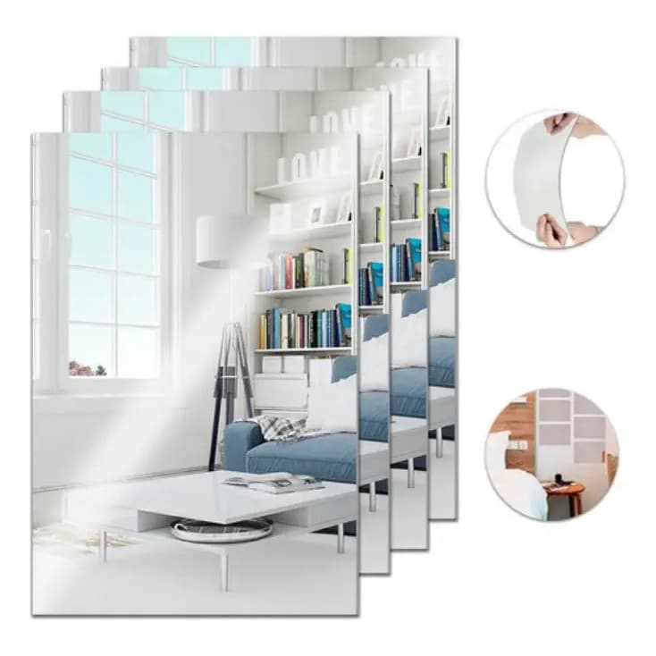 Espelhos Acrílico Adesivo Decorativo Funcional Vários Formatos Quarto Roupeiro Box Banheiro