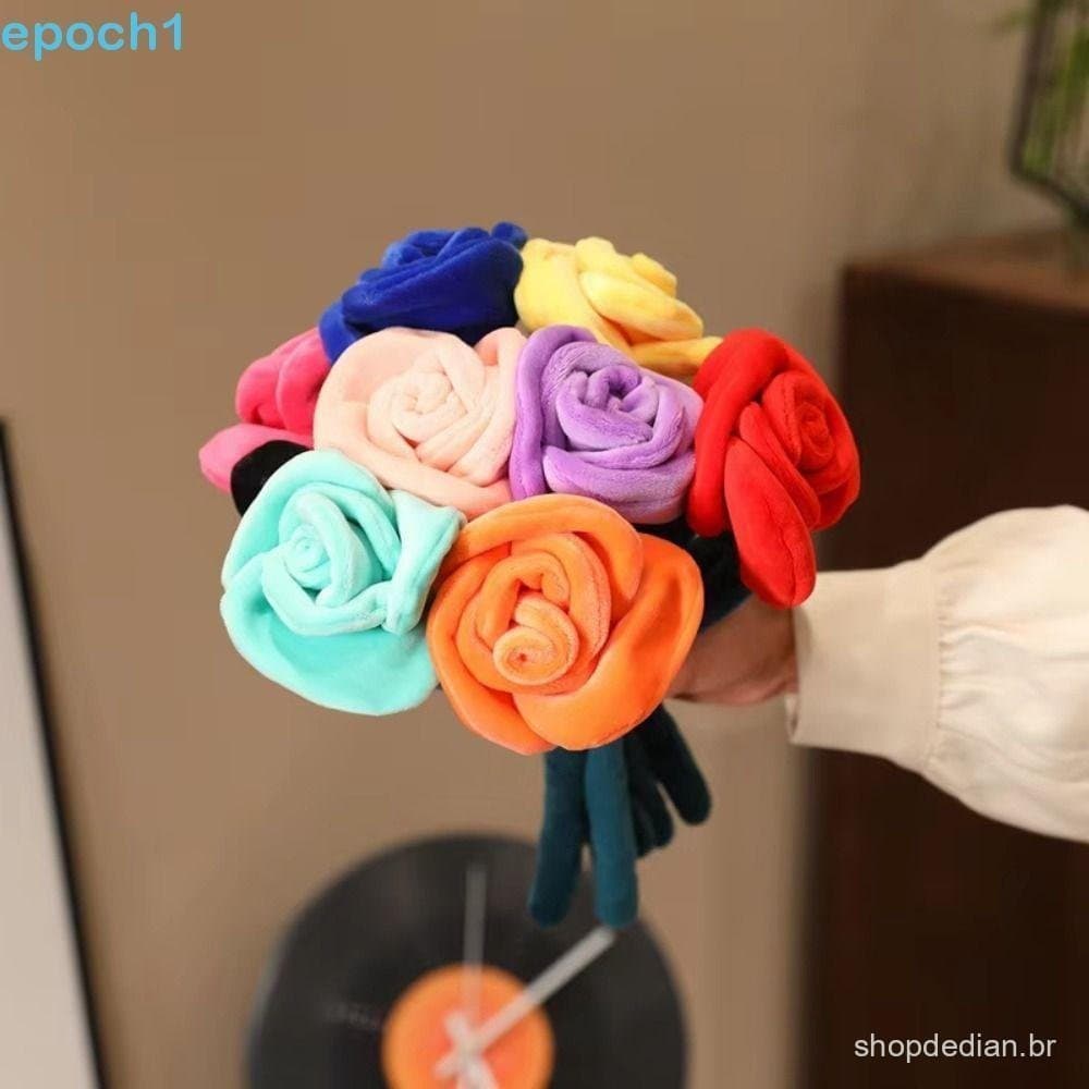 Boneca De Buquê De Rosas De Pelúcia EPOCH1 , Rosa De Flores De Simulação De Design Realista De 28 Cm , 9 Cores