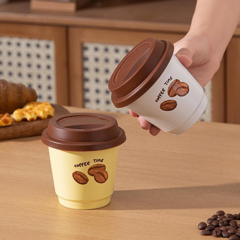 Criativo copo de café portátil copo de papel em forma de caneca de cerâmica bonito copo de água doméstico copo de Latte