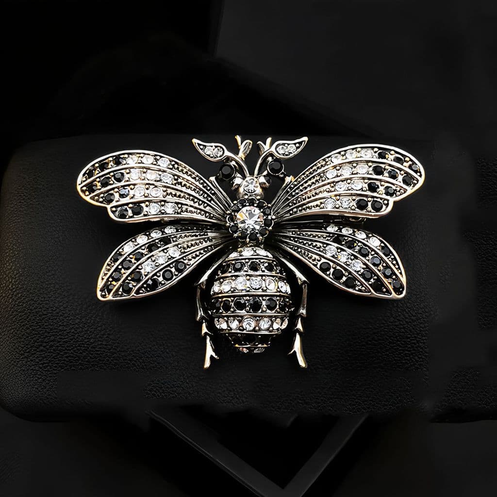 Broche Grande de Abelha Estilo Palaciano Vintage para Mulheres, Broche de Inseto Exagerado, Acessório para Casaco 7.8 E2