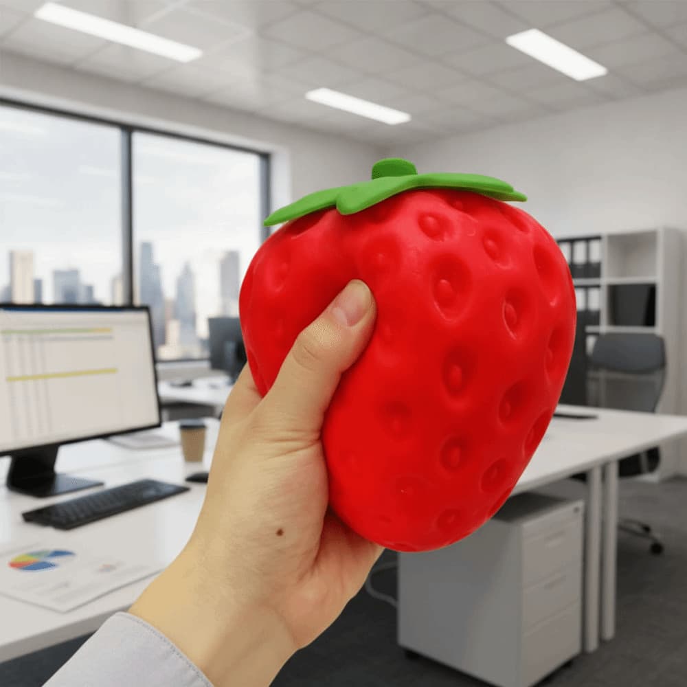Brinquedo De Apertar Morango LYNDON , Bola De Frutas De , Recuperação Lenta Fofo TPR