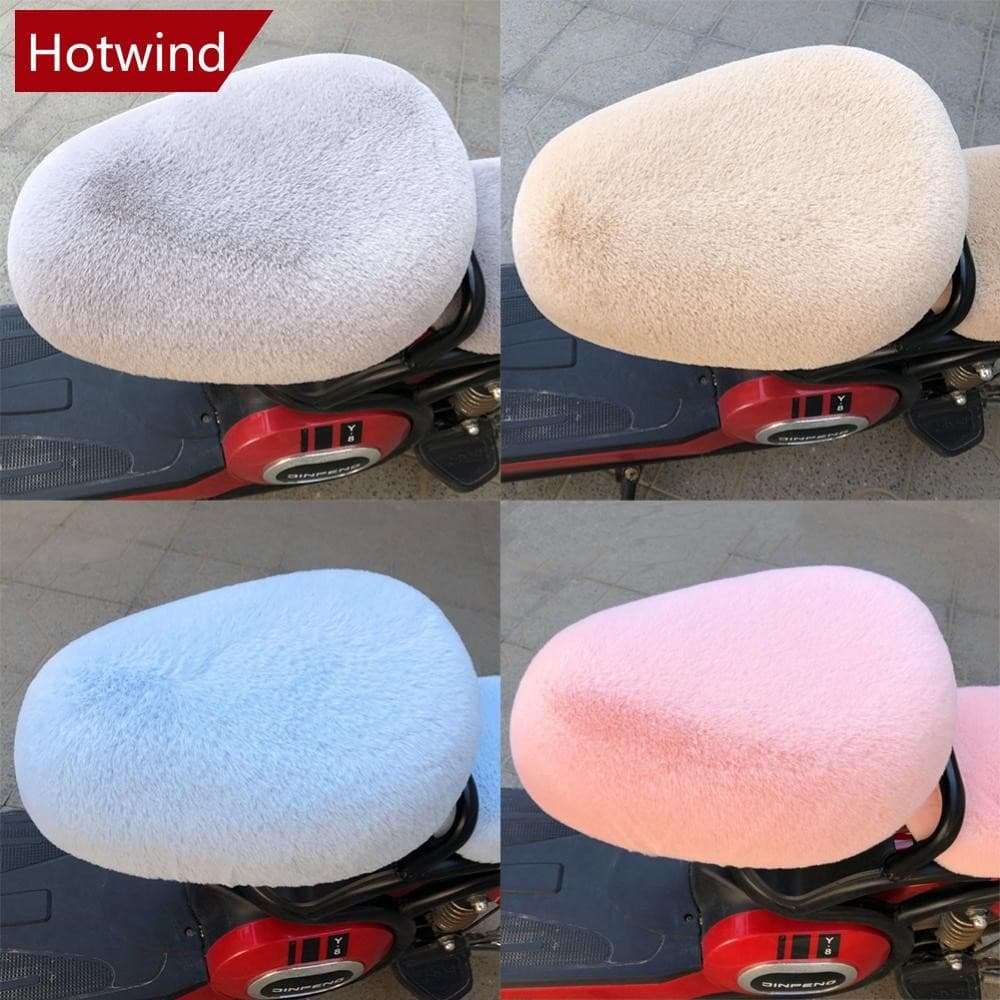 HOTWIND Pelúcia Bicicleta Elétrica Sela Macio Capas De Assento Ciclismo Almofada Confortável G5V2