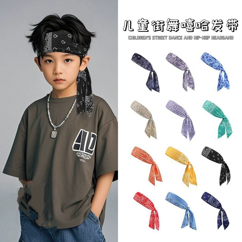 Crianças esportes bandana na moda legal Hip-Hop dança de rua Jazz acessórios de dança bandana meninos meninas desempenho