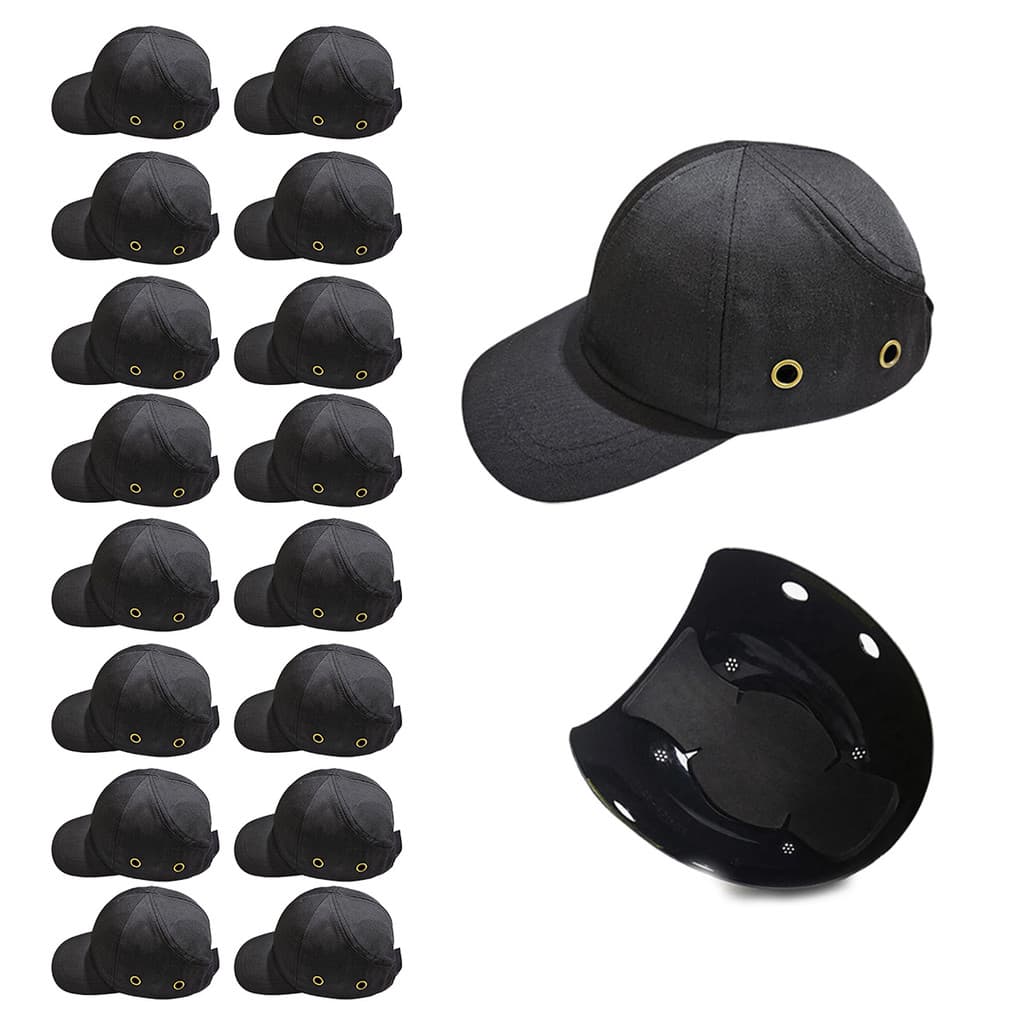 Bone com Capacete EPI Kit 16 Uni Obra Segurança do Trabalho Casquete Protecao Construcao Oficina Reparo Servico