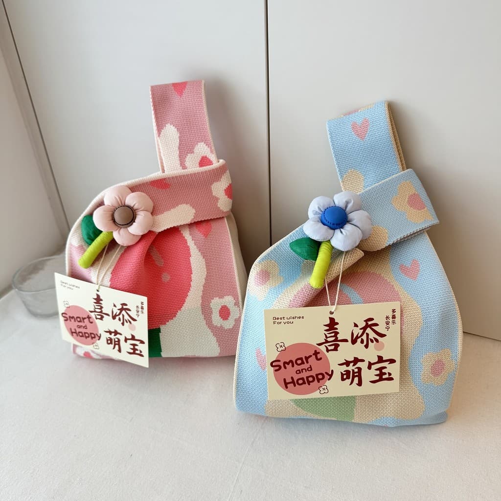 Saco de doces de casamento lembranças de feriado das crianças presentes de feriado presentes de casamento sacos de malha
