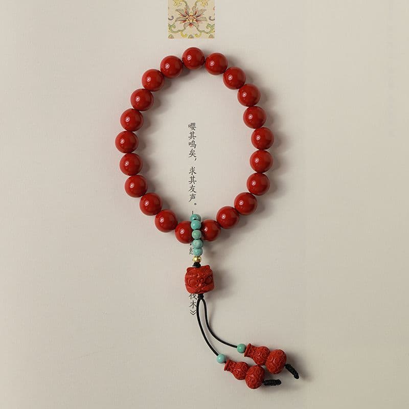 Natural minério cru alto conteúdo areia vermelha pulseira nacional na moda Retro leão-despertar dezoito criança pulseira