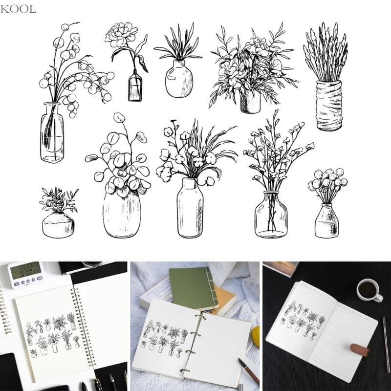 Carimbo Decorativo Silicone KOOL Para Álbum Cartões Scrapbooking