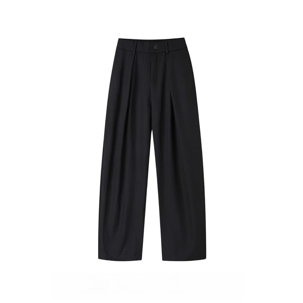 Cleanfit Drape Commuter terno calças casuais dos homens primavera outono estilo coreano duplo A plissado solto em linha