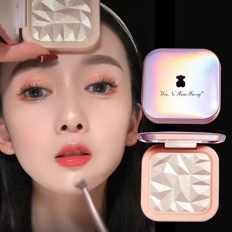 Li Jiaqi recomenda gengibre de alto brilho fino piscando nariz feminino rosto iluminando contorno tridimensional