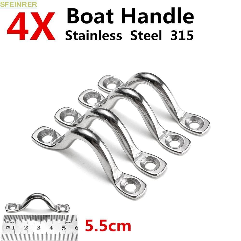 SFEINRER Clip Aço 315 Durável Barco Iate Navio Esportes Aquáticos 4 Pcs Grampo Anel Gancho