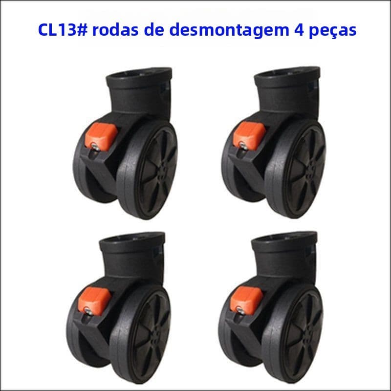 Rodas Universais para Mala de Viagem, Rodas para Caixa de Ferramentas, Acessórios Mala, Rodas de Reparação Mal