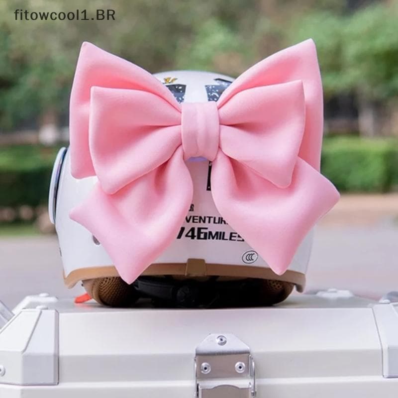 FCBR Acessórios Para Capacete Feminino Arco Fita Decoração Dupla Camada Forte Fixação Bonito Bowknot Do Corpo Carro Moto