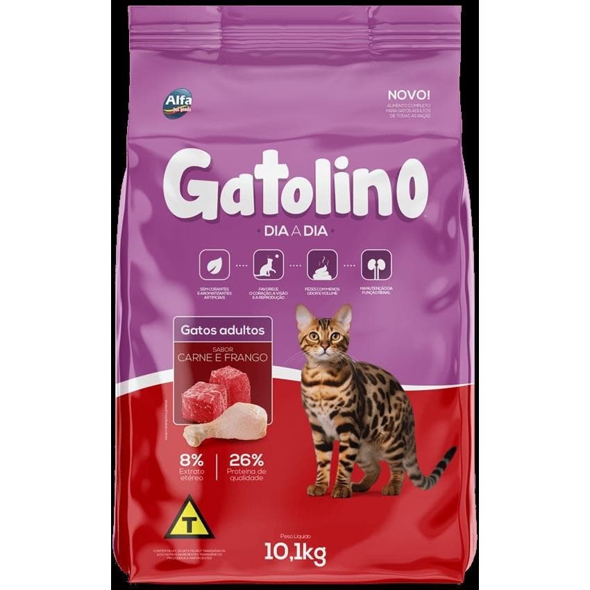 Ração P/ Gatos 10 E 20 Kg Gatolino Carne e Frango Premium Cat Special Pet