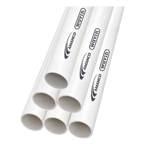 Kit 6 Tubo Cano Pvc Esgoto 100mm - 1 Metro Amanco