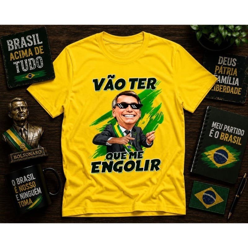 Camiseta Jair Bolsonaro Frase Engraçada Estampada Patriota envio rapido
