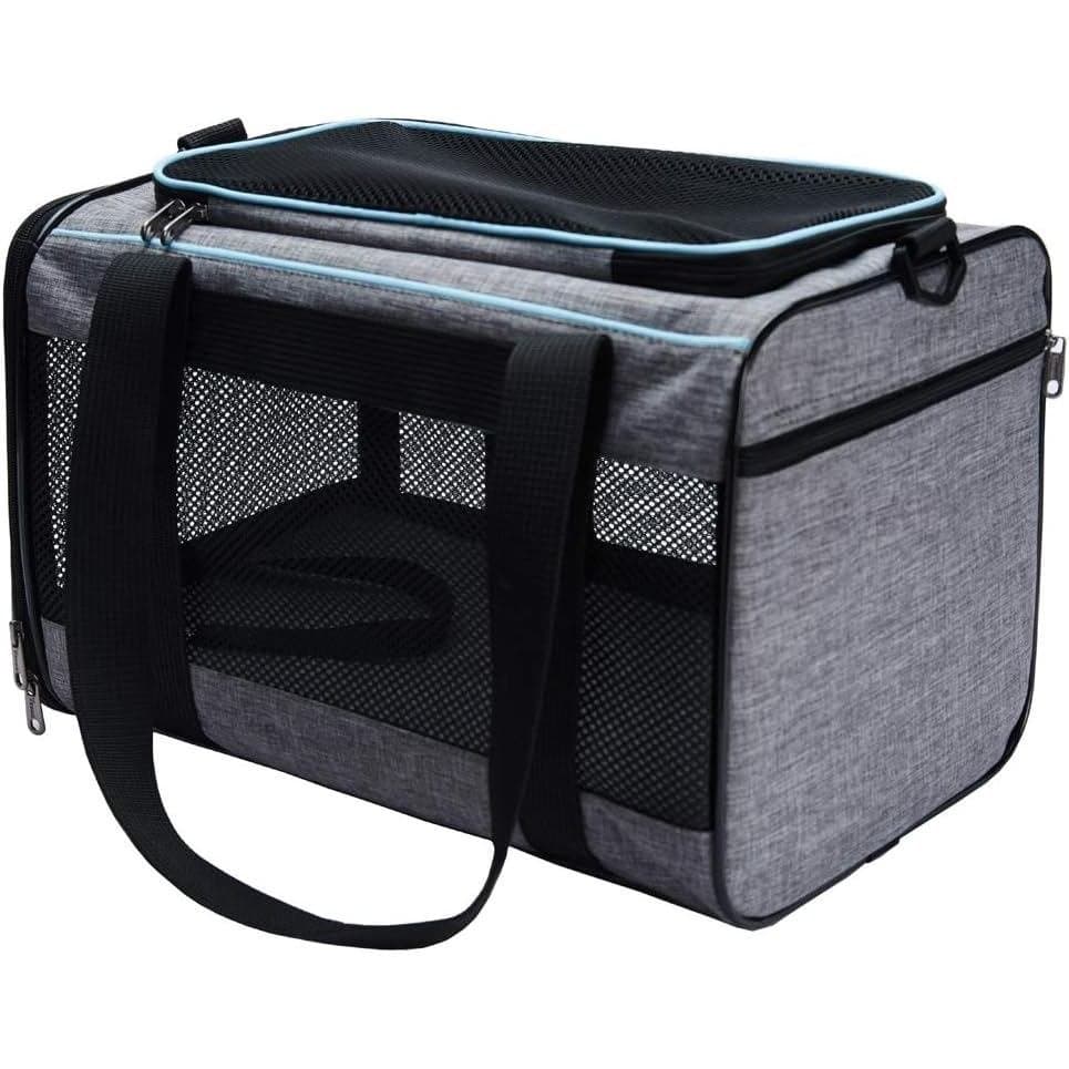 Vceoa 17,5x11x11 polegadas, suporta 16 libras, bolsa macia para transporte de animais de estimação, bolsa de viagem para