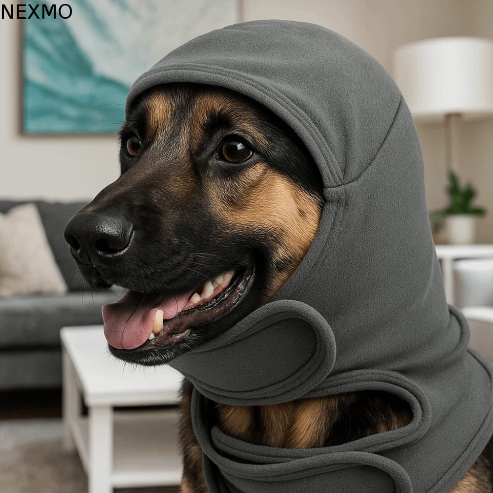 Capuz Calmante Para Cães NEXMO , Chapéu À Prova De Vento Lavável E Quente Confortável Respirável Ajustável Cachecol