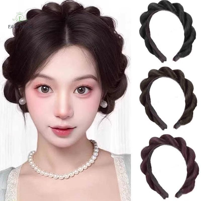 EA & Moda Feminina Peruca Sintética Trança Faixas De Cabelo Invisível Tranças Acessórios Para O Feminino Boêmio Natureza