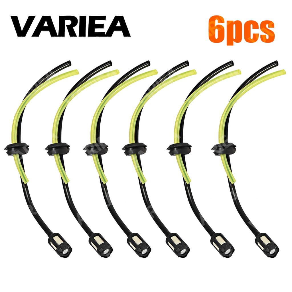 Pacote de 6 peças - tubo de combustível de gasolina de substituição, adequado para cortador de grama, aparador de grama,