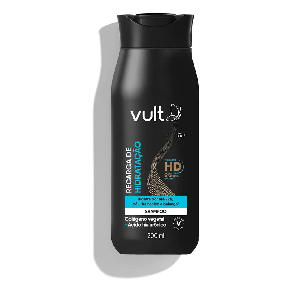 Vult Cabelos Recarga De Hidratação Shampoo 200ml Vult Hd Vult Shampoo