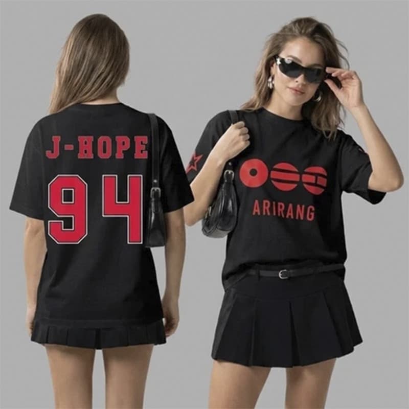 Camiseta BTS Bts Fanchat Preto - Camisa Arirang Tour 2026 Kpop Army Unissex 100% Algodão Plus Size