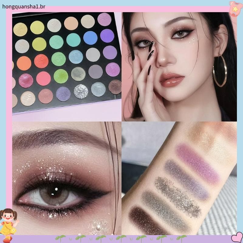 2012 Coleção Pessoas Dream Girl Paleta de sombras de 35 cores Fumaça Renda Roxa Perolada Fosca Alto Brilho Cinza Roxo H