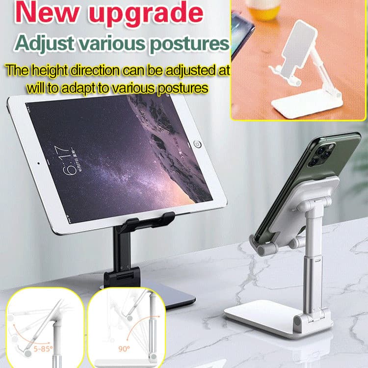 [Antideslizante e Compacto] Suporte dobrável para tablet de mesa Suporte/Smartphone/Tablet