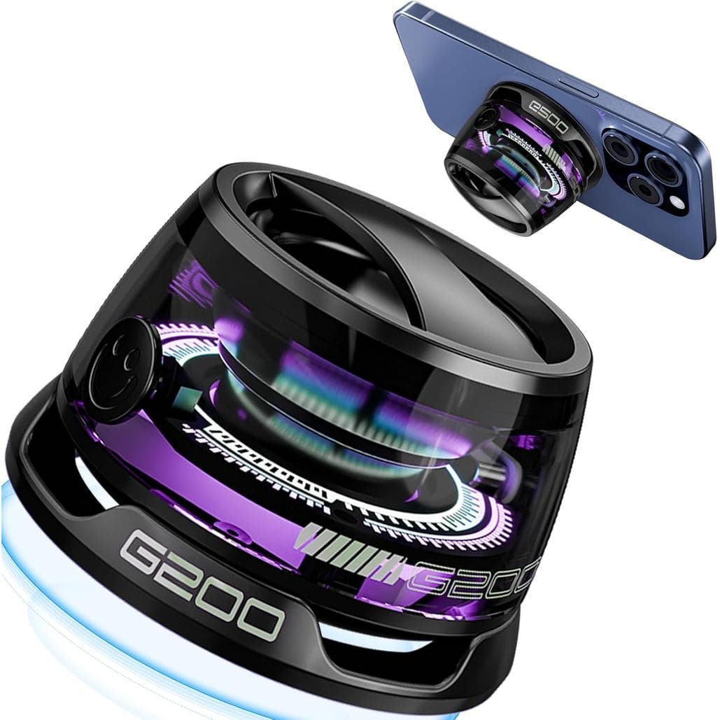 Caixas de Som Bluetooth Magnéticas Xpoovv, Pequena Caixa de Som Bluetooth com Luz Multicolorida RGB e Suporte para Telef