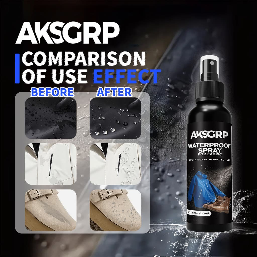 Spray Impermeabilizante para Tecidos AKSGRP, Agente Nano Impermeabilizante para Sapatos, Tecidos Impermeáveis, Limpador