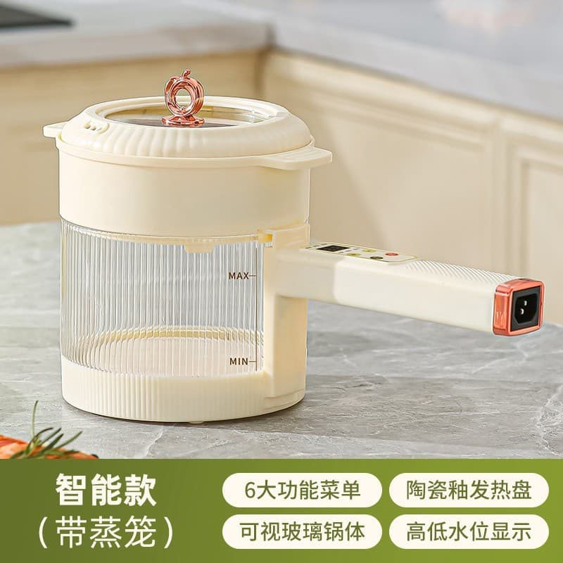 Wok elétrico multifuncional panela quente elétrica dormitório fogão elétrico pequeno pote elétrico doméstico panela quen