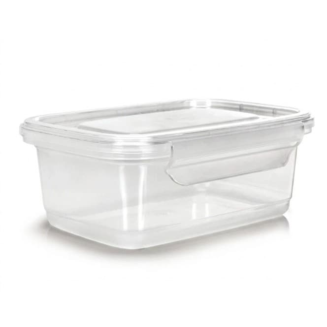 Pote Retro 700ml Com trava transparente de plastico