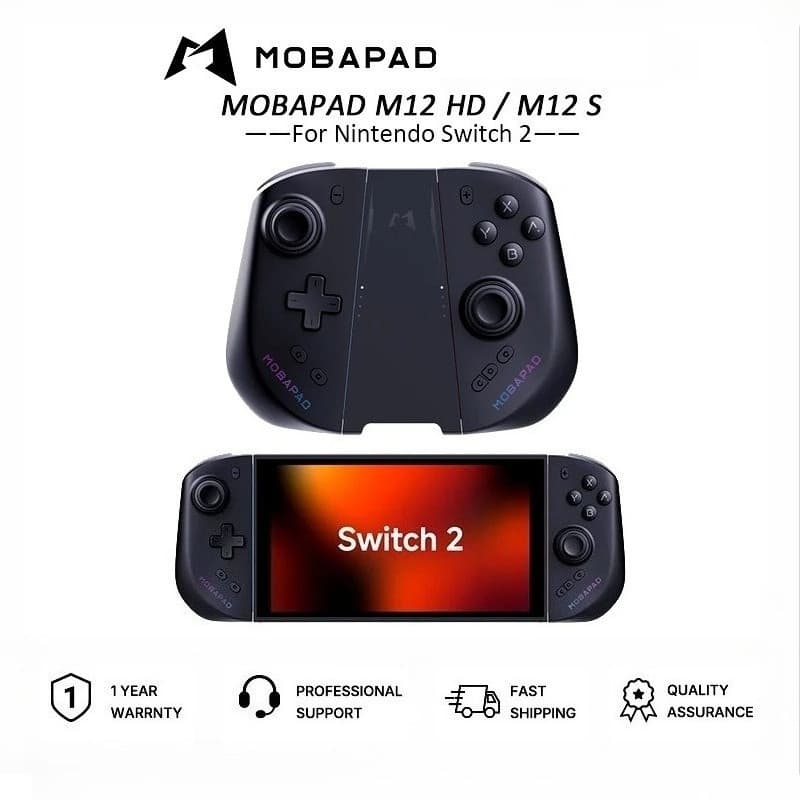 MOBAPAD M12 HD/M12 S Joypad Para NS Switch 2 Com TMR Joystick Vibração Botões Mecânicos Remap Macro Gamepad