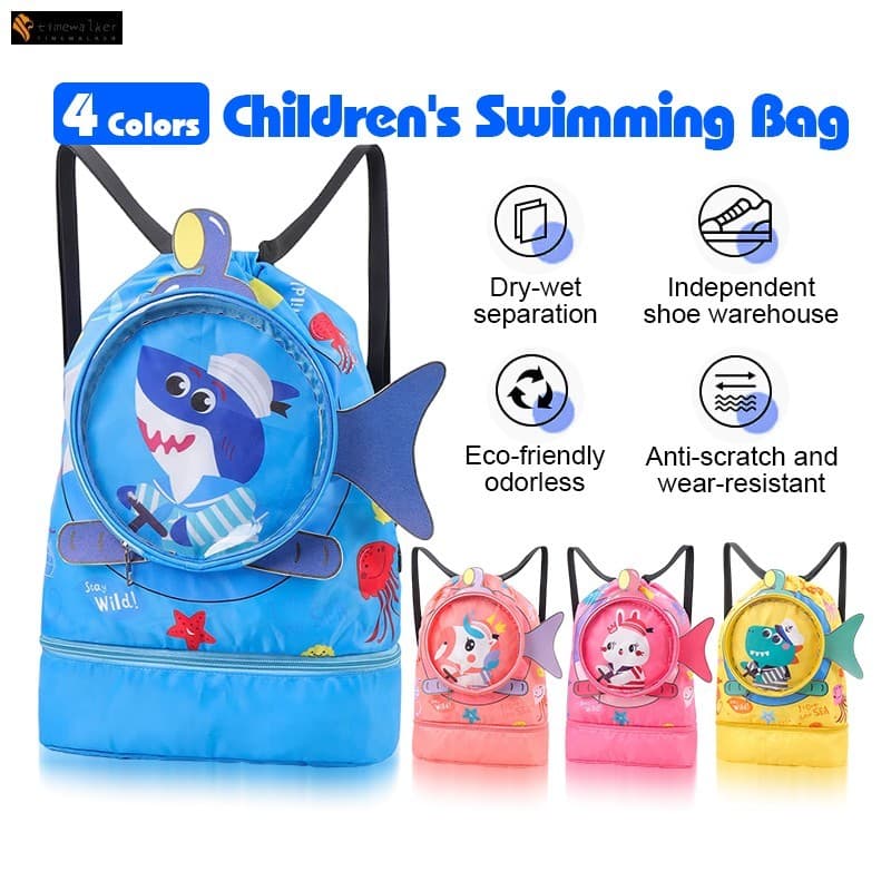 Mochila Impermeável Para Roupa De Banho Bebê-Bolsa De Natação Com Compartimento Separado My468