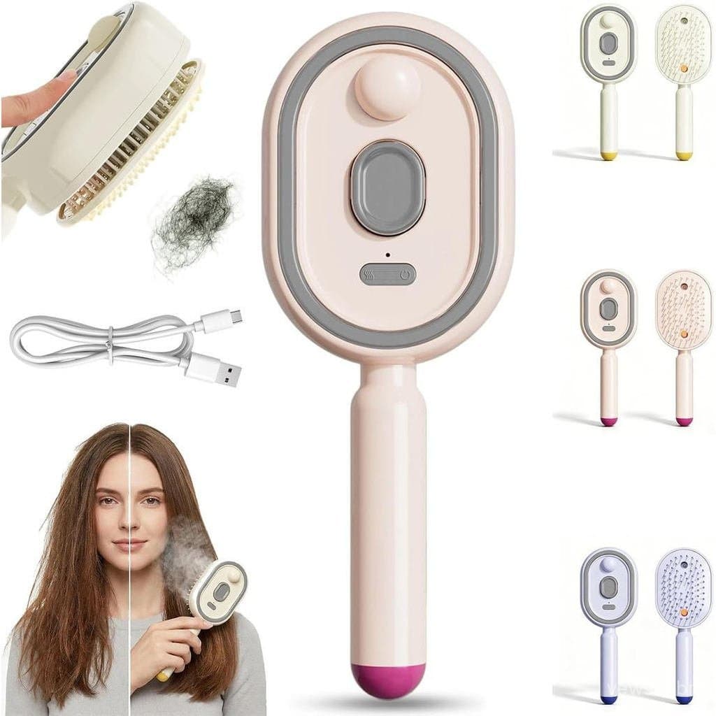 Escova a Vapor com Aquecimento Elétrico, Novo Modelo 2026, Escova Alisadora a Vapor, Escova a Vapor Elétrica Portátil, P