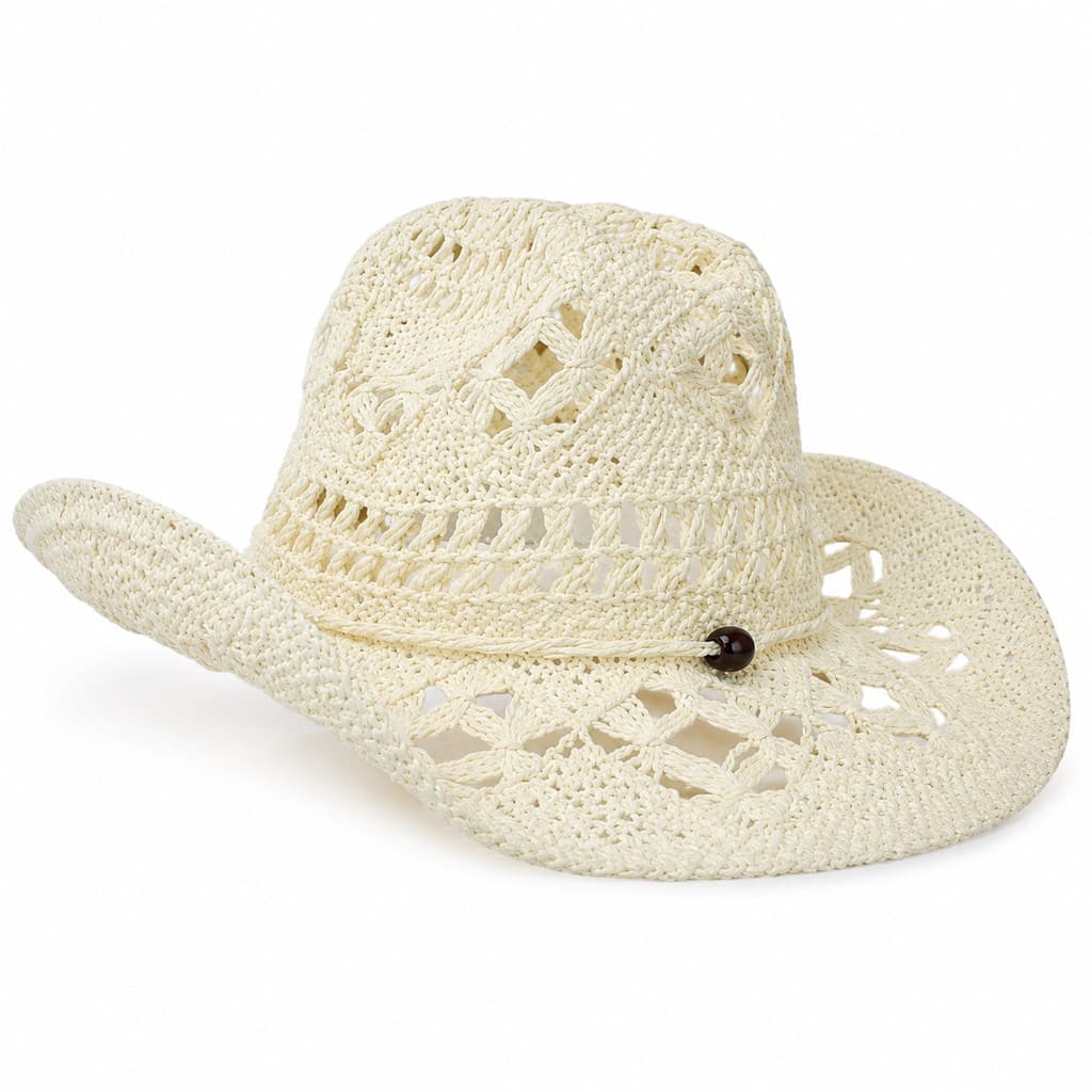 Chapéu Palha Cowboy Gypsy Aba Modelável Praia Verão Unissex Country Feminino