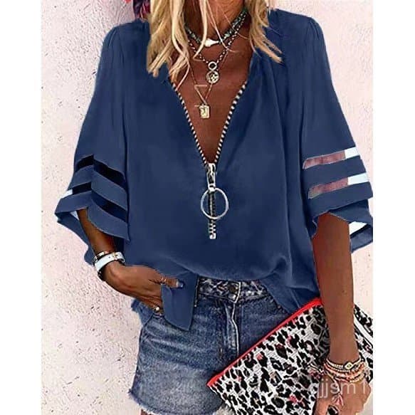 Camisas e Blusas Elegantes para Mulheres, Moda Verão 2025, Blusa Solta, Camisa Casual