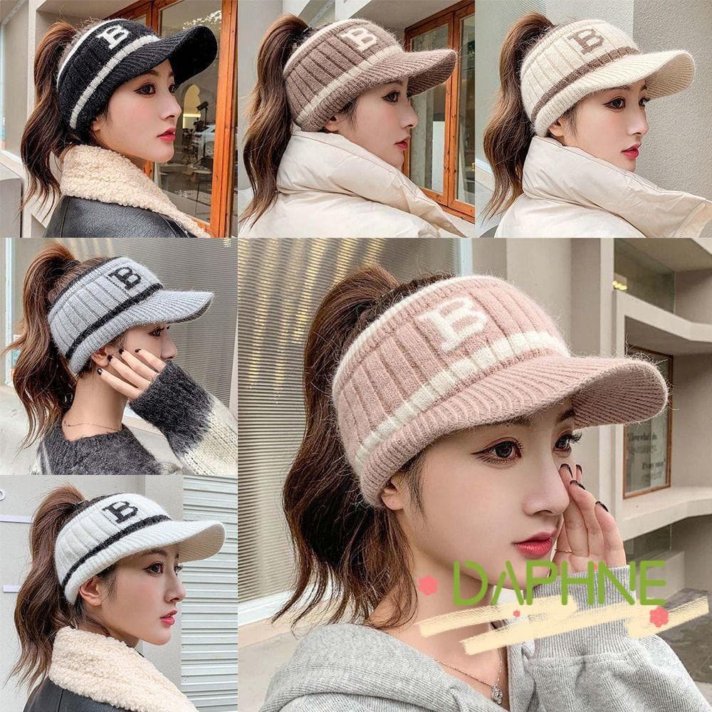 Boné De Beisebol Feminino DAPHNE , Com Proteção De Ouvido Superior Vazia , Gorro À Prova De Vento Macio E Quente Frio
