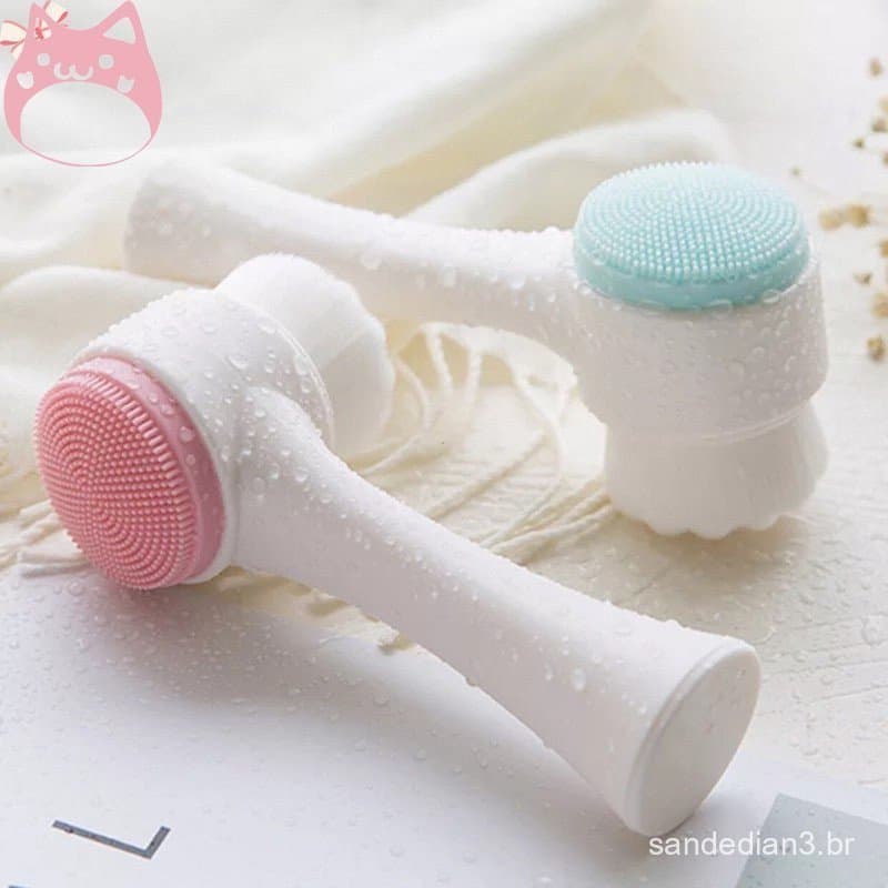 Escova de Limpeza Facial de Silicone Dupla Face, Ferramenta de Beleza Corporal, Massageador ruiyan HGF