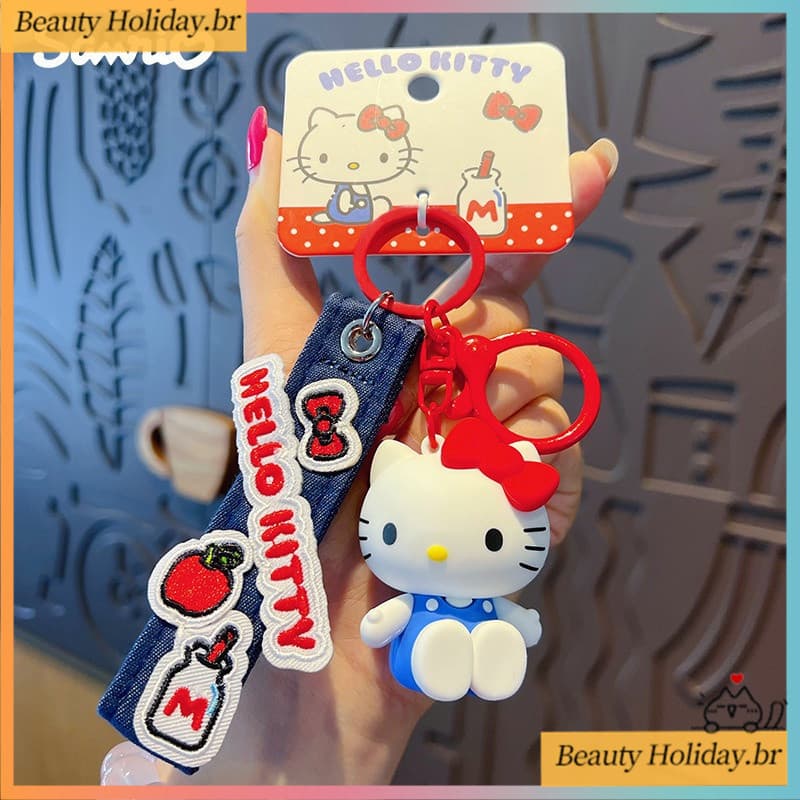 Chaveiro Original Sanrio Hello Kitty, Ornamentos para Mochila, Presentes de Aniversário RPIG