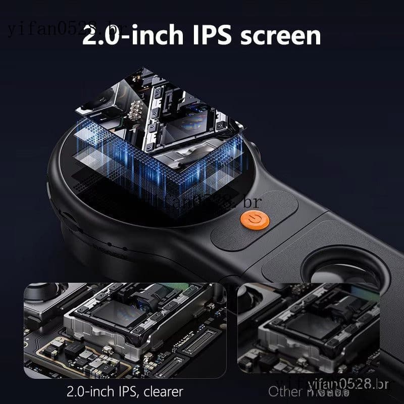 Microscópio Digital Autofoco 500X Com 8leds 2MP Coin Video Microscópios Lupa Dobrável 2 Polegadas Para Reparo Eletrônico
