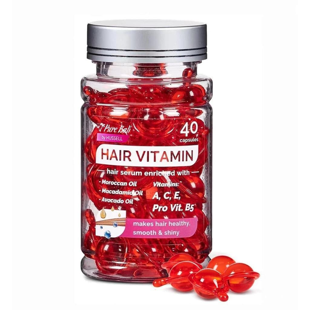 Cápsulas de Óleo Capilar - Vitaminas para Cabelo A, E e Pro B5 - Sérum Enriquecido com Óleo de Argan, Macadâmia, Abacate