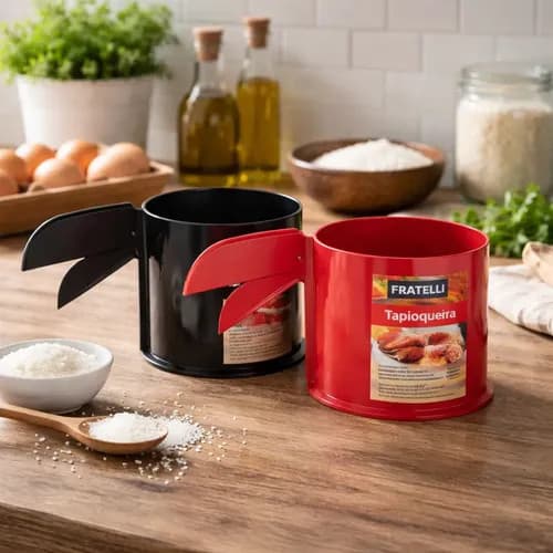 Tapioqueira Manual Alça Prática Durável Portátil Cozinha Fácil Preparo Tapioca 🌮👩‍🍳🔥🍴💪🛠️🏠
