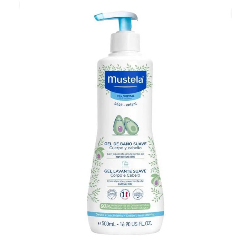 Mustela Gel Lavante Suave com Abacate Orgânico Bebê 500 ml
