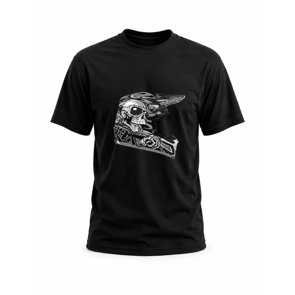 Camiseta Masculina Estampa Capacete Moto Moderna Alta Qualidade
